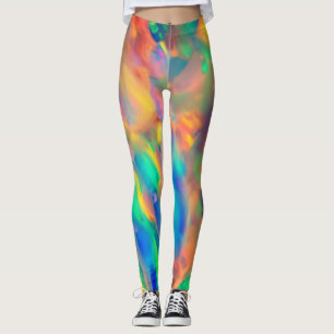 Pretty Trendy Unique faux holographic opal Leggings
