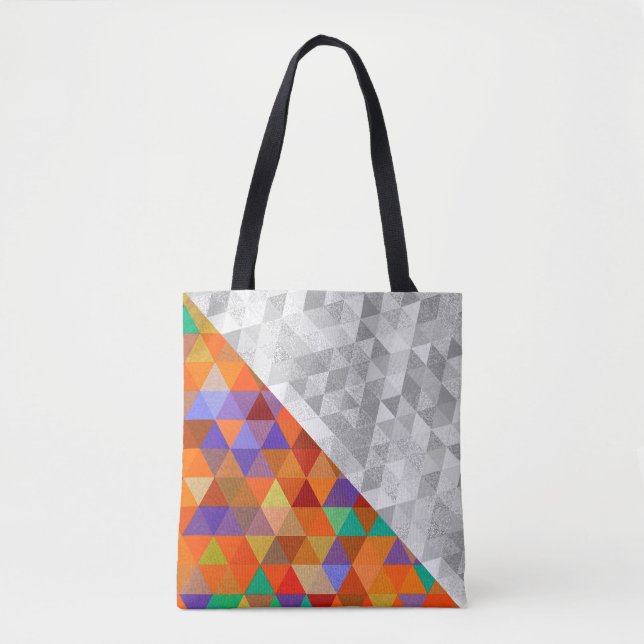 Pretty Triangle grunge pattern I & II + your ideas Tote Bag (Front)