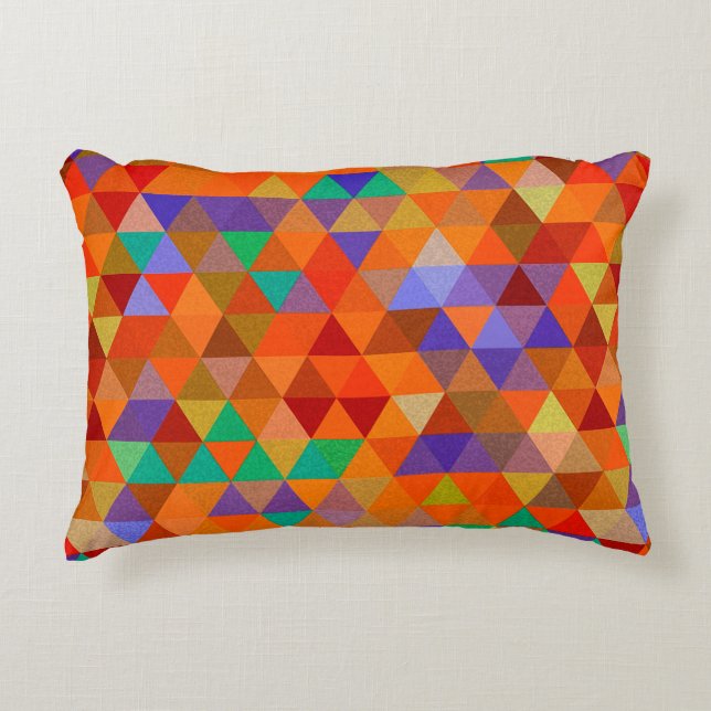 Pretty Triangle grunge pattern I + your ideas Decorative Cushion (Front)