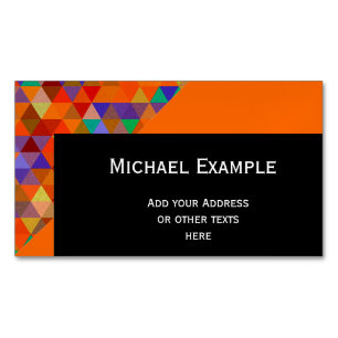 Pretty Triangle grunge pattern I + your ideas Magnetic Business Card