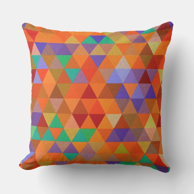 Pretty Triangle grunge pattern I + your ideas Outdoor Cushion (Front)