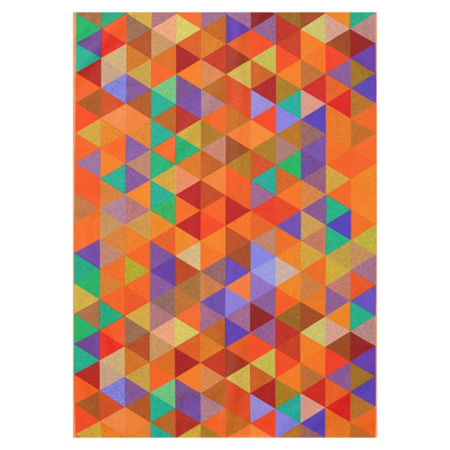 Pretty Triangle grunge pattern I + your ideas Tablecloth (Front)