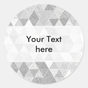 Pretty Triangle grunge pattern II + your ideas Classic Round Sticker