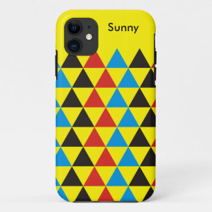 Pretty Triangle pattern black red blue + your idea Case-Mate iPhone Case