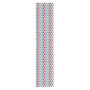 Pretty Triangle pattern black red blue + your idea Short Table Runner