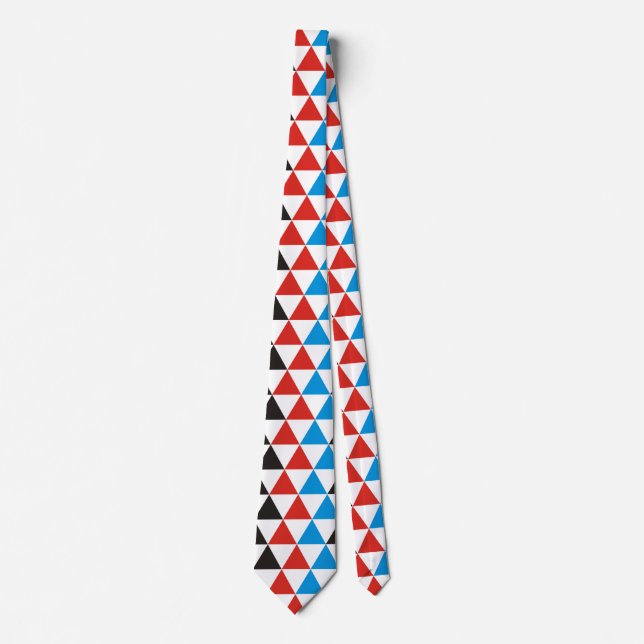 Pretty Triangle pattern black red blue + your idea Tie (Front)