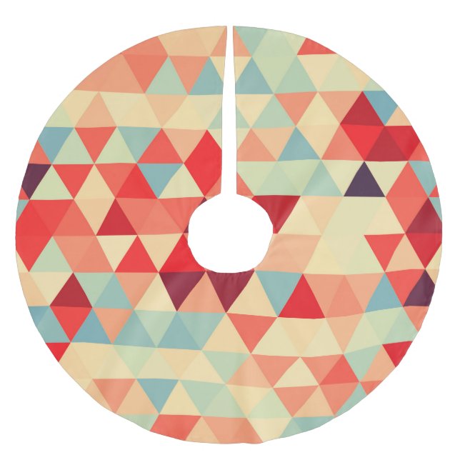 Pretty Triangle pattern II + your ideas Brushed Polyester Tree Skirt (Front)