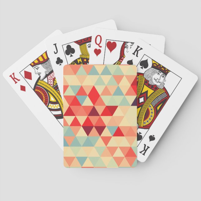Pretty Triangle pattern II + your ideas Playing Cards (Back)