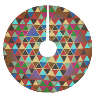 Pretty Triangle pattern III + your ideas Brushed Polyester Tree Skirt