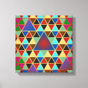 Pretty Triangle pattern III + your ideas Canvas Print