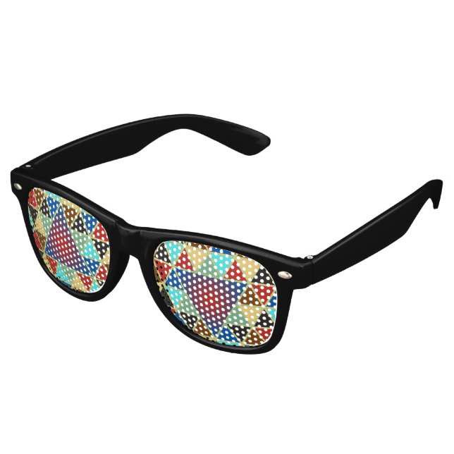 Pretty Triangle pattern III + your ideas Retro Sunglasses (Angled)