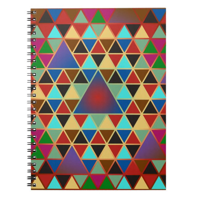 Pretty Triangle pattern III + your ideas Spiral Notebook (Front)