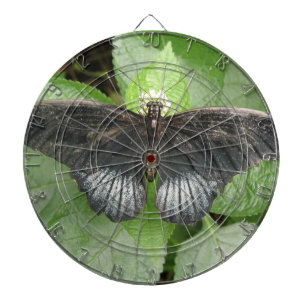 Pretty Tropical Butterfly and Flowers Dart Board