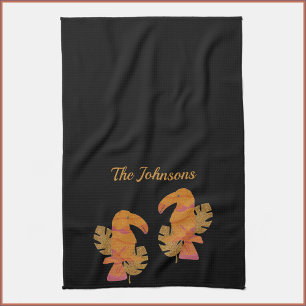Pretty Tropical Toucan Tea Towel