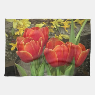 Pretty Tulips Tea Towel