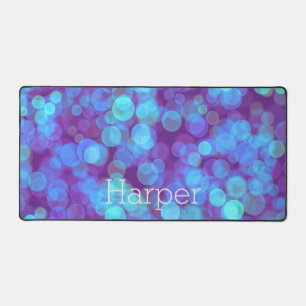 Pretty Turquoise Floating Color  Desk Mat