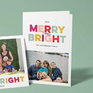 Pretty Type Merry and Bright Folded Holiday