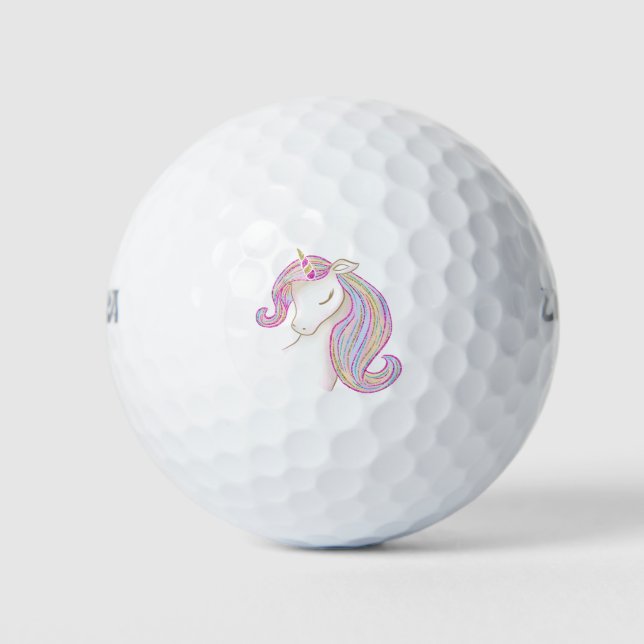 Pretty Unicorn Golf Balls (Front)