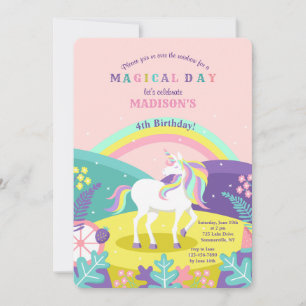 Pretty Unicorn Invitation