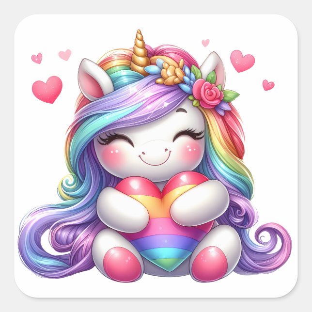 Pretty Unicorn Stickers (Front)