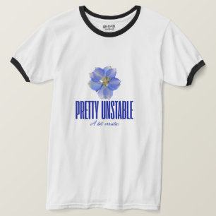 Pretty Unstable: Blue Floral Statement Tee