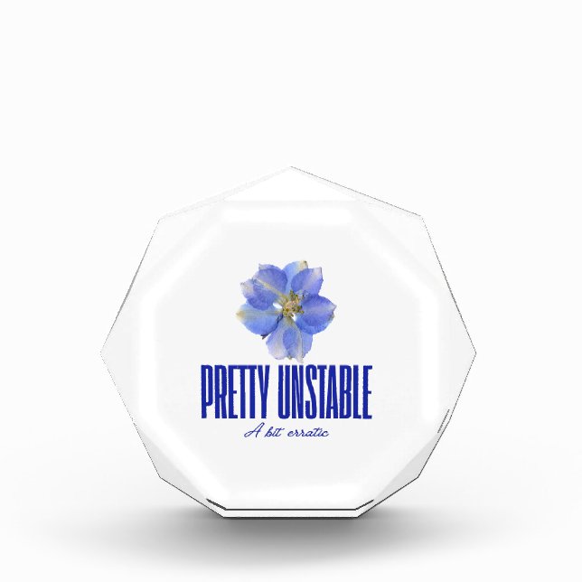 Pretty Unstable: Blue Floral Statement Tee Photo Block (Front)
