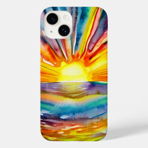 Pretty Vibrant Colorful Sunset over the Water Case-Mate iPhone 14 Case