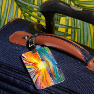 Pretty Vibrant Colourful Sunset over the Water Luggage Tag