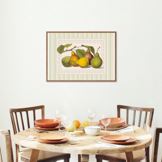 Pretty Victorian Illustratio of Pears Poster (Creator Uploaded)