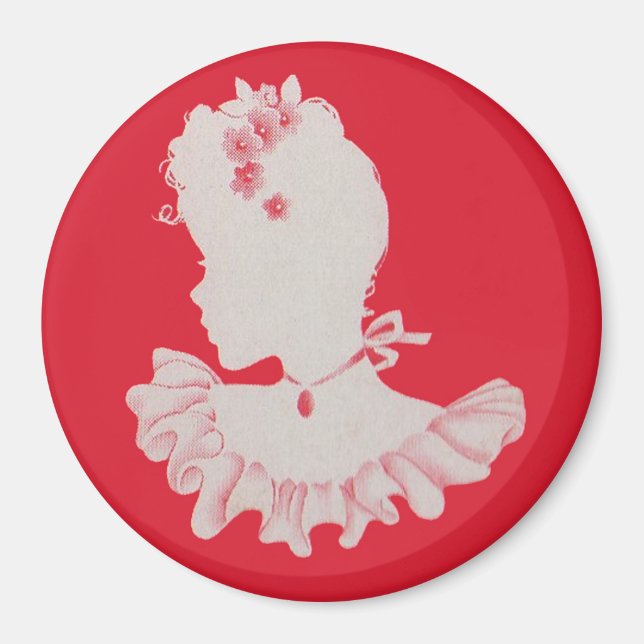 pretty Victorian silhouette Magnet (Front)