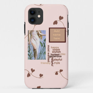 Pretty Vintage Art Fairy Flowers - Add name Gifts Case-Mate iPhone Case