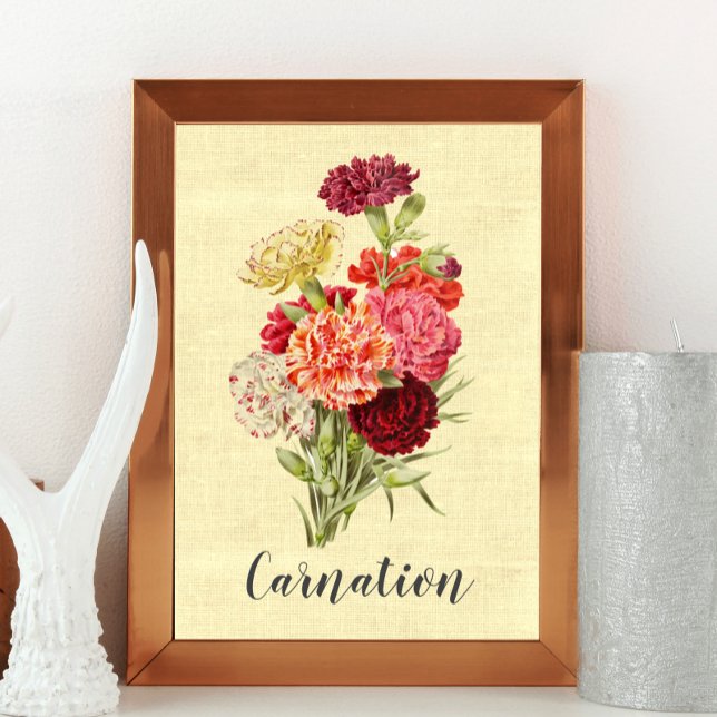 Pretty Vintage Carnation Bouquet  Poster (Creator Uploaded)
