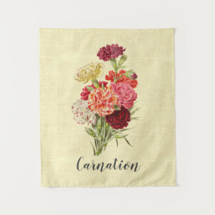 Pretty Vintage Carnation Bouquet   Tapestry
