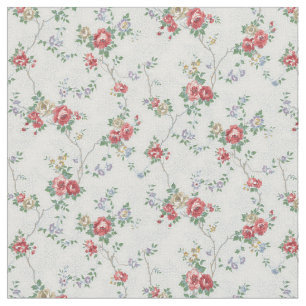 Pretty Vintage Coral Girly Roses Fabric