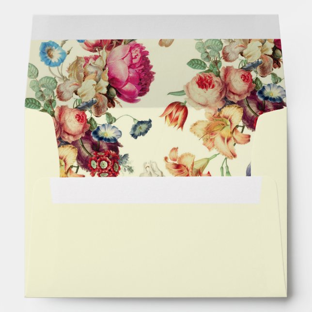 Pretty Vintage Floral Preprint Envelopes (Back (Bottom))