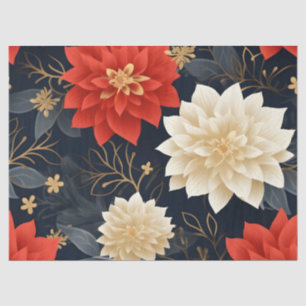 Pretty Vintage Inspired Bright Pastel Dahlia  Tissue Paper