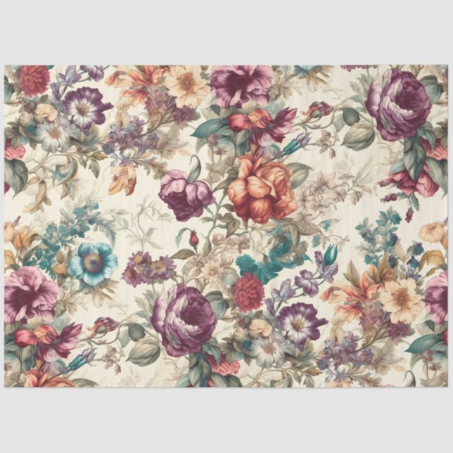 Pretty Vintage Inspired  Decoupage Tissue Paper (Front)