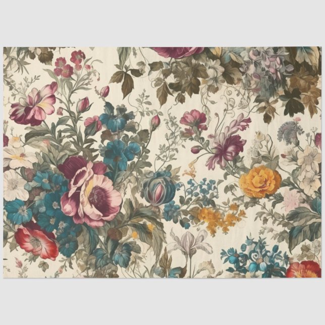 Pretty Vintage Inspired  Decoupage Tissue Paper (Front)