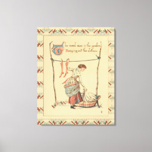 Pretty Vintage Lady Canvas Print