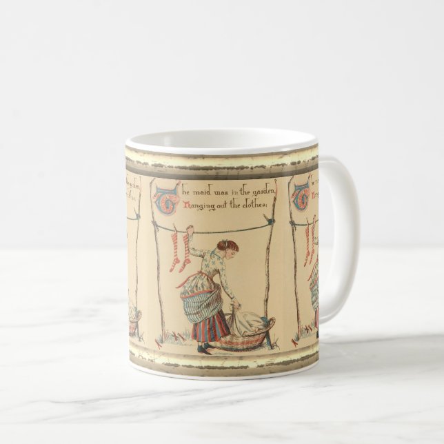 Pretty Vintage Lady Coffee Mug (Front Right)