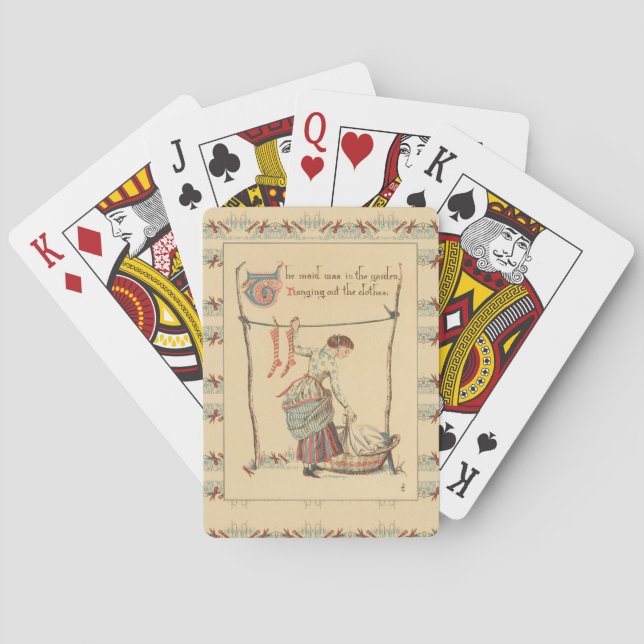 Pretty Vintage Lady Playing Cards (Back)