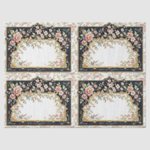 Pretty Vintage Ornate Panel Tissue Paper