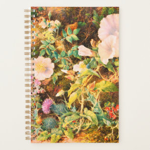 Pretty Vintage petunias flowers floral painting Planner