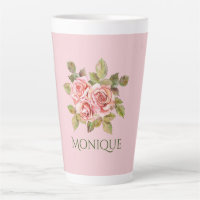Pretty Vintage Pink Roses Personalised