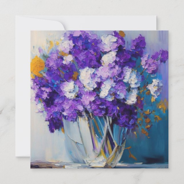 Pretty Vintage Purple Flowers (Front)