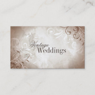 Pretty Vintage Swirl Wedding Planner Business Card