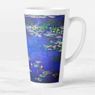 Pretty Vintage Water Lilies by Claude Monet Latte Mug