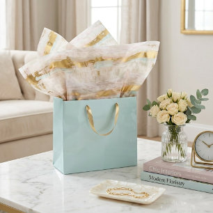 Pretty Vintage Watercolor Stripes Art Pattern Tissue Paper