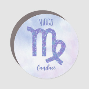 Pretty Virgo Astrology Sign Personalised Purple