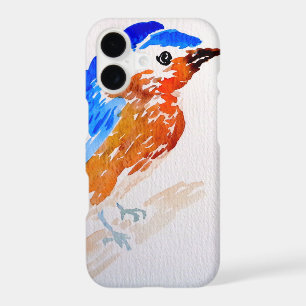 Pretty Watercolor Bluebird Birds Art iPhone Case